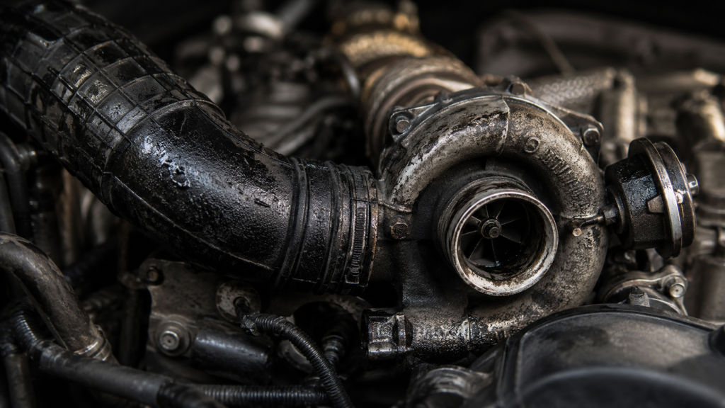 Turbo diésel con residuos como posible causa de pérdida de potencia en un coche diésel