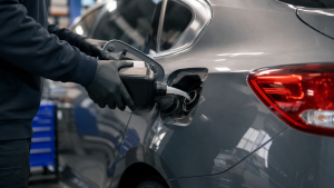 Aplicación de aditivos para diésel en el depósito de combustible.